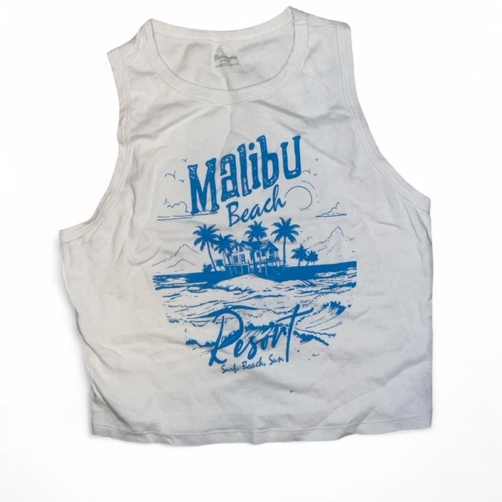 No Boundaries white graphic tank top
